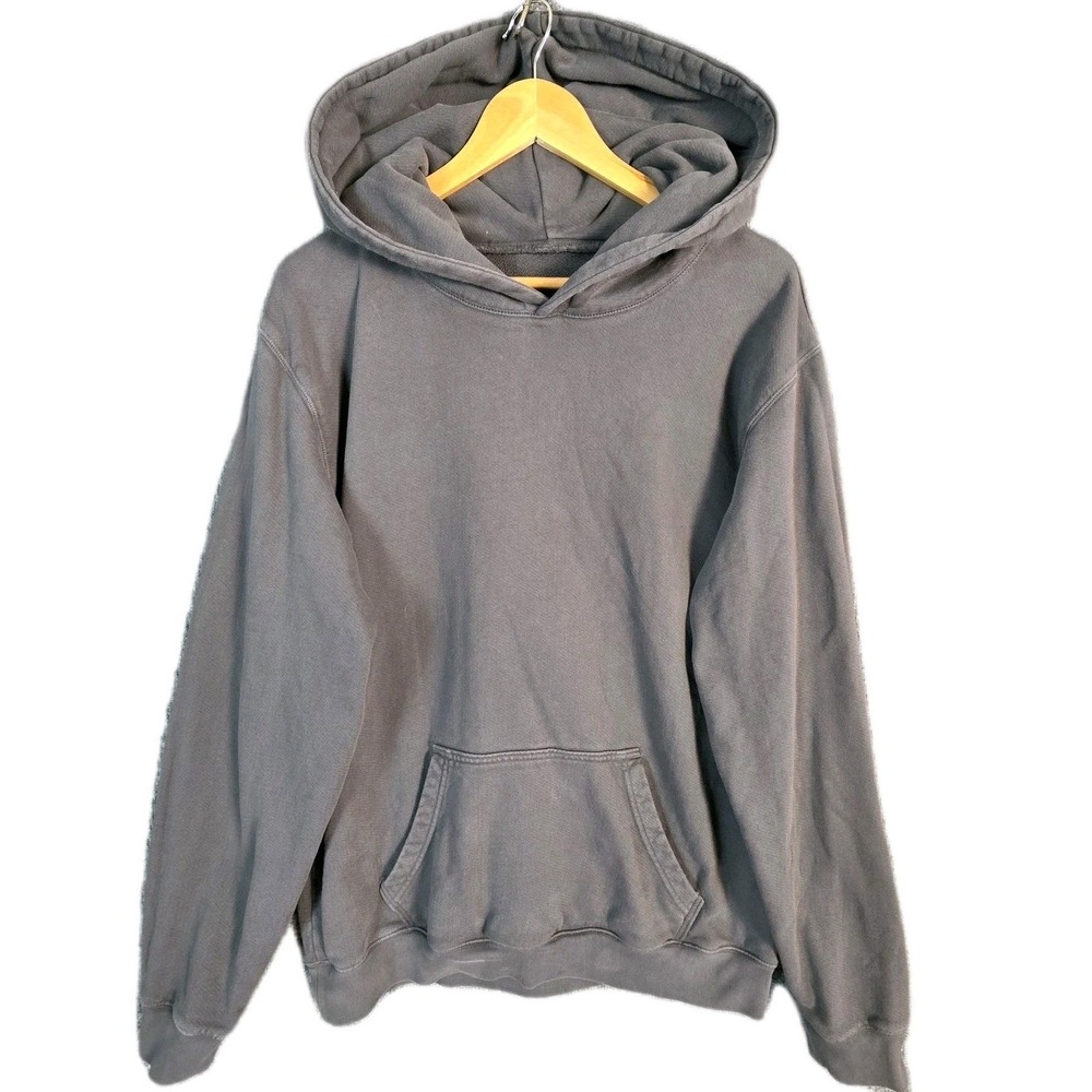 Standard Issue Hoodie Mens Large Gray Sweatshirt Heavyweight Long Sleeves Hooded